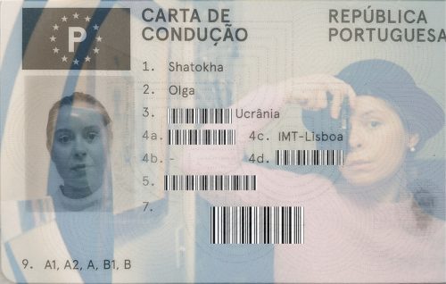 My Portuguese driving license and myself in 2020