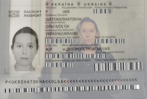 My Ukrainian passport and myself in 2023