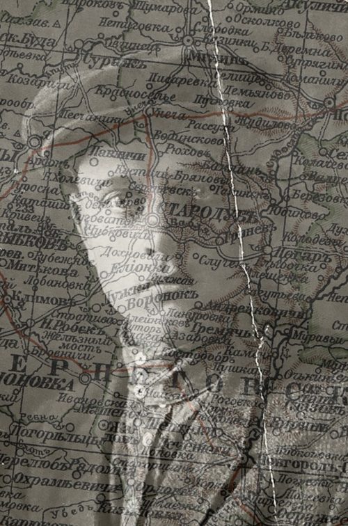 My maternal grandfather and the map of the Bryansk region in 1909